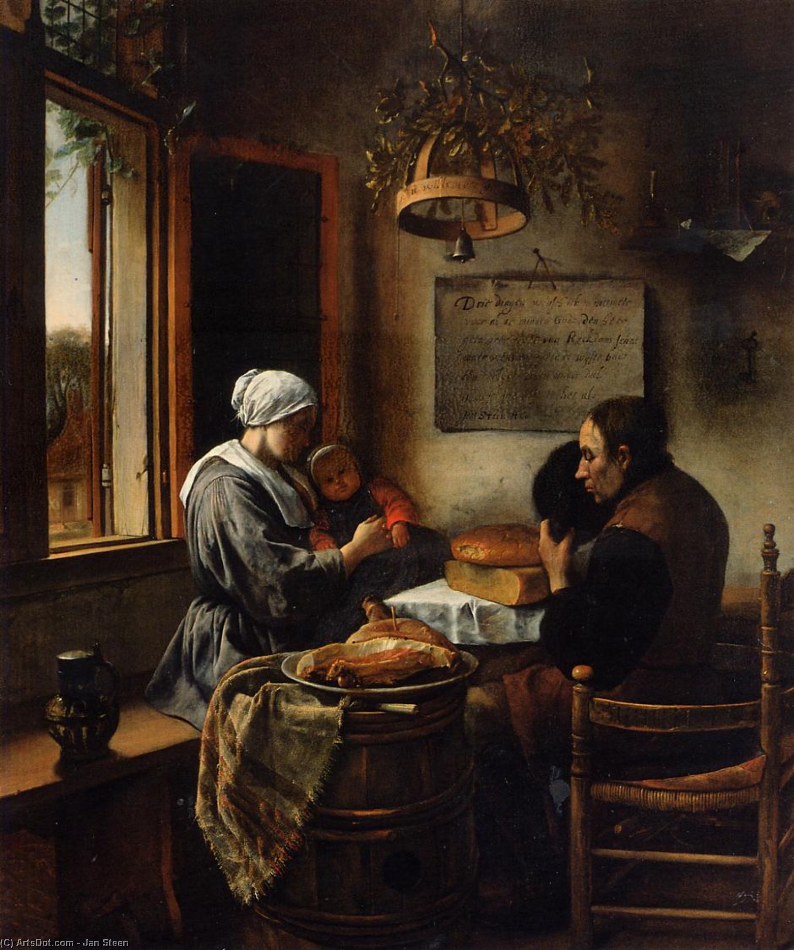 The Prayer Before The Meal — Jan Havickszoon Steen