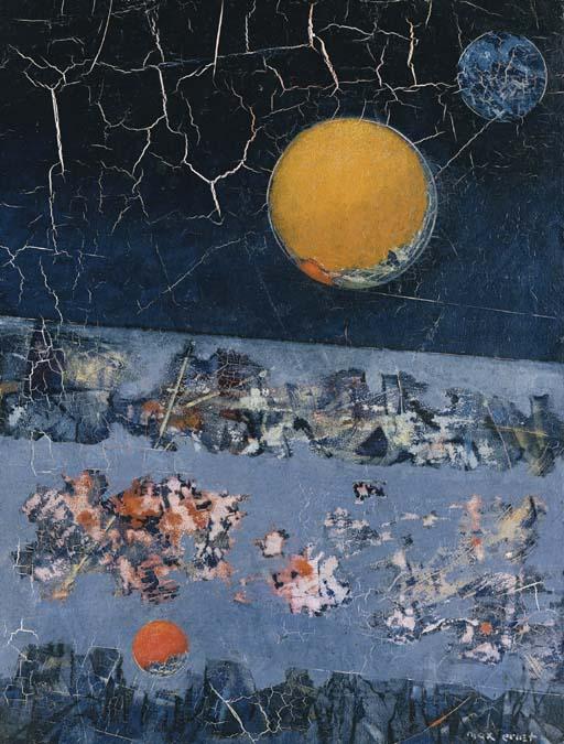 Composition, Lune Et Soleil — Max Ernst