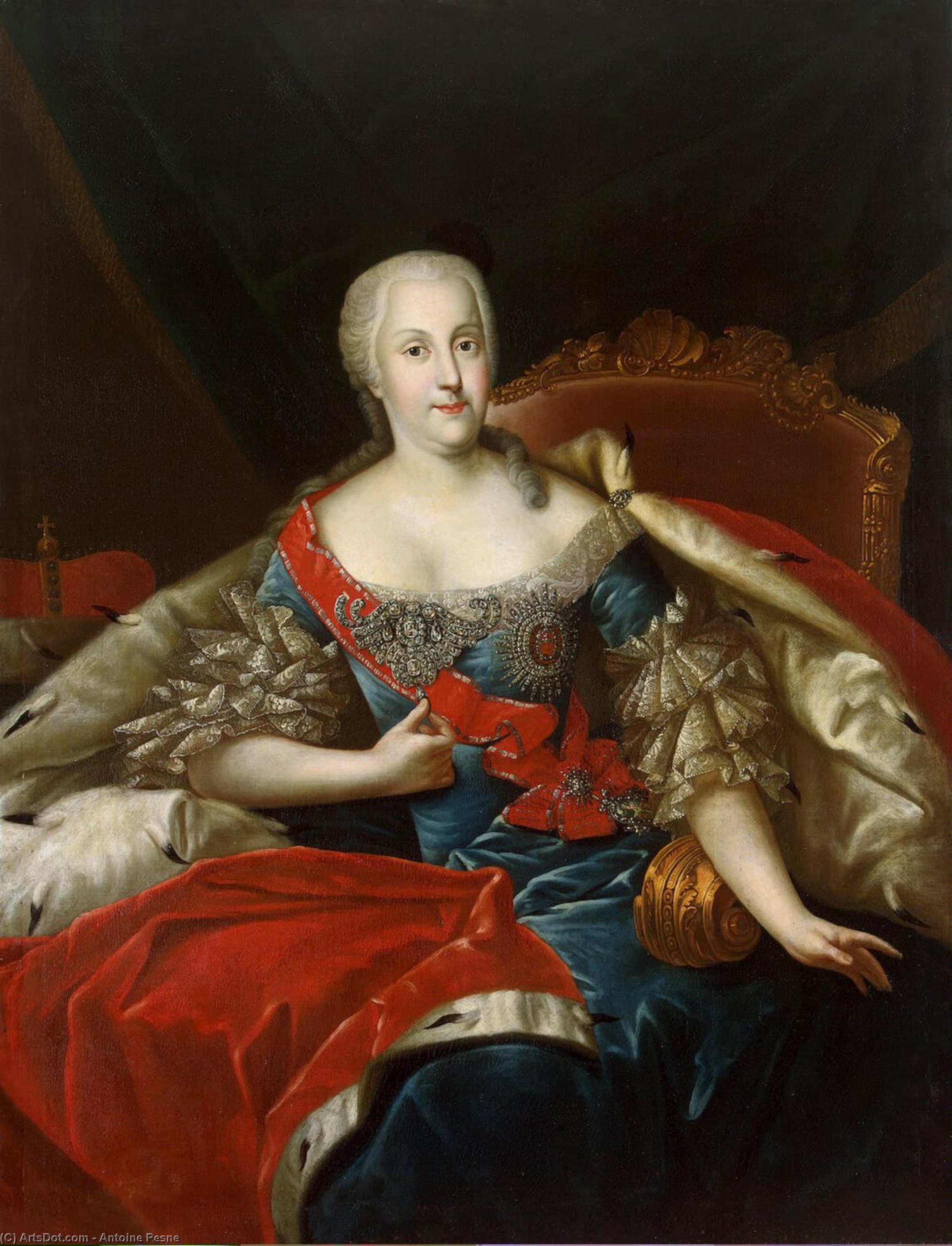 Portrait Of Johanna Elisabeth, Princess Of Anhalt-zerbst — Antoine Pesne