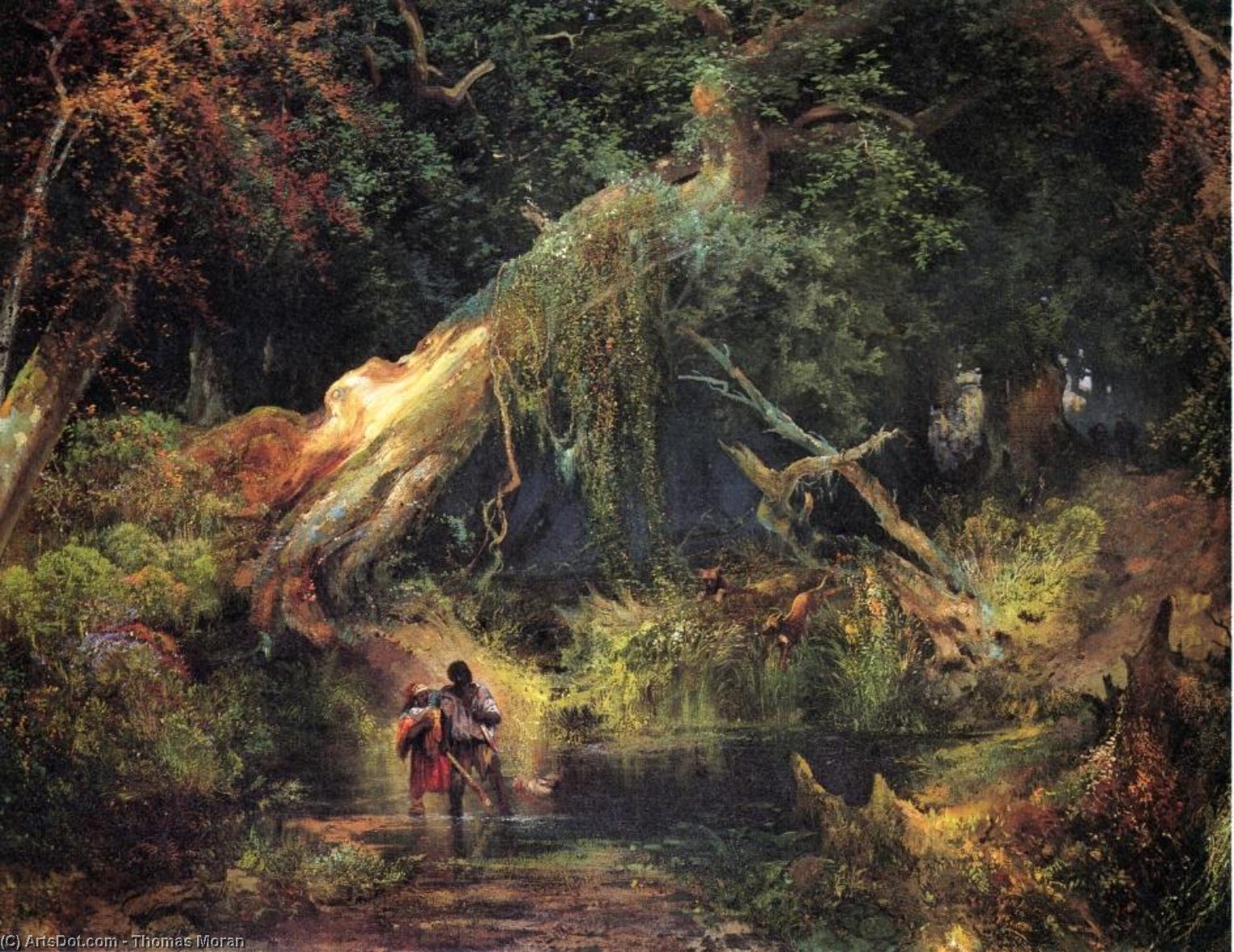 Slave Hunt, Dismal Swamp, Virginia — Thomas Moran