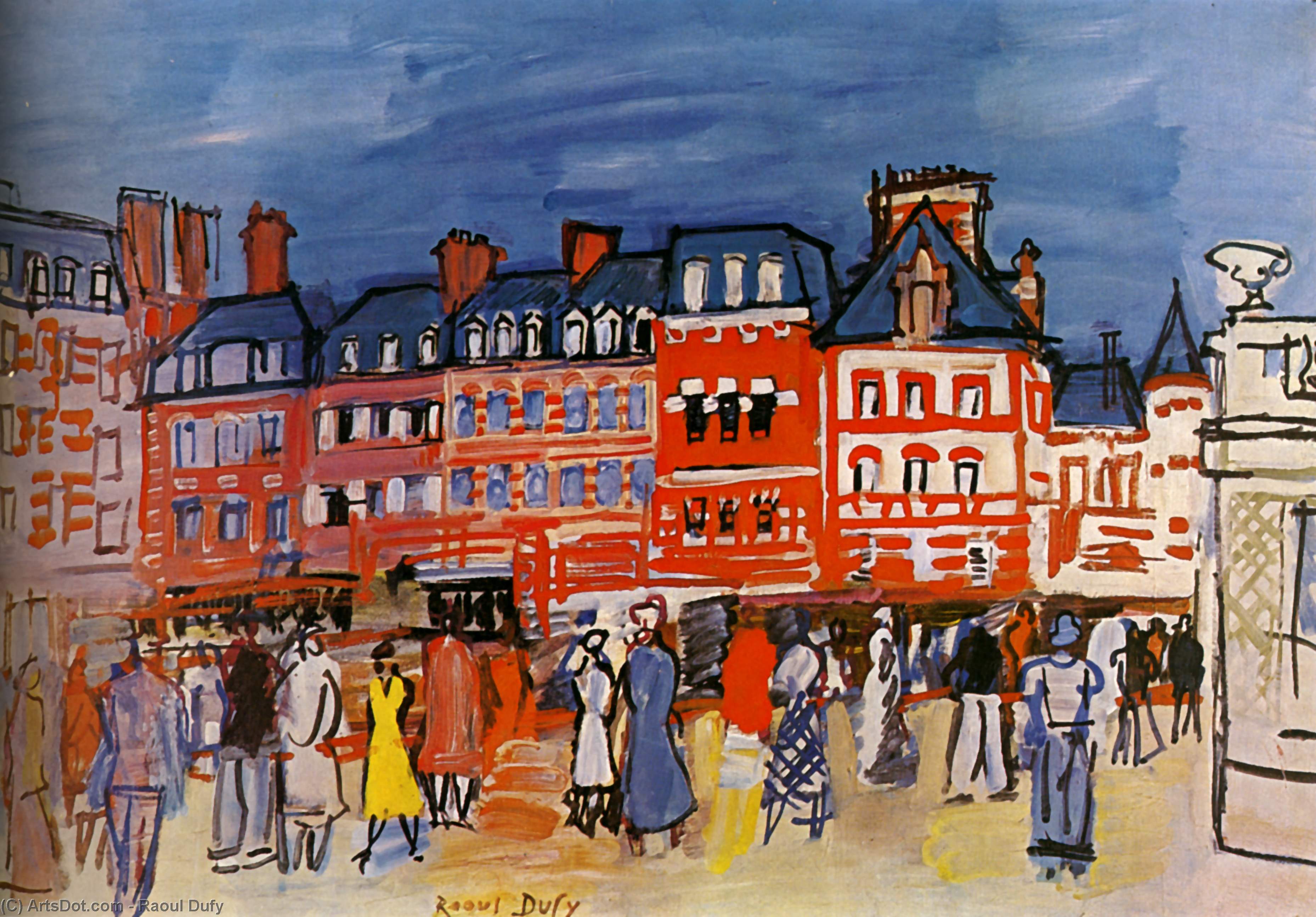 Houses In Trouville — Raoul Dufy