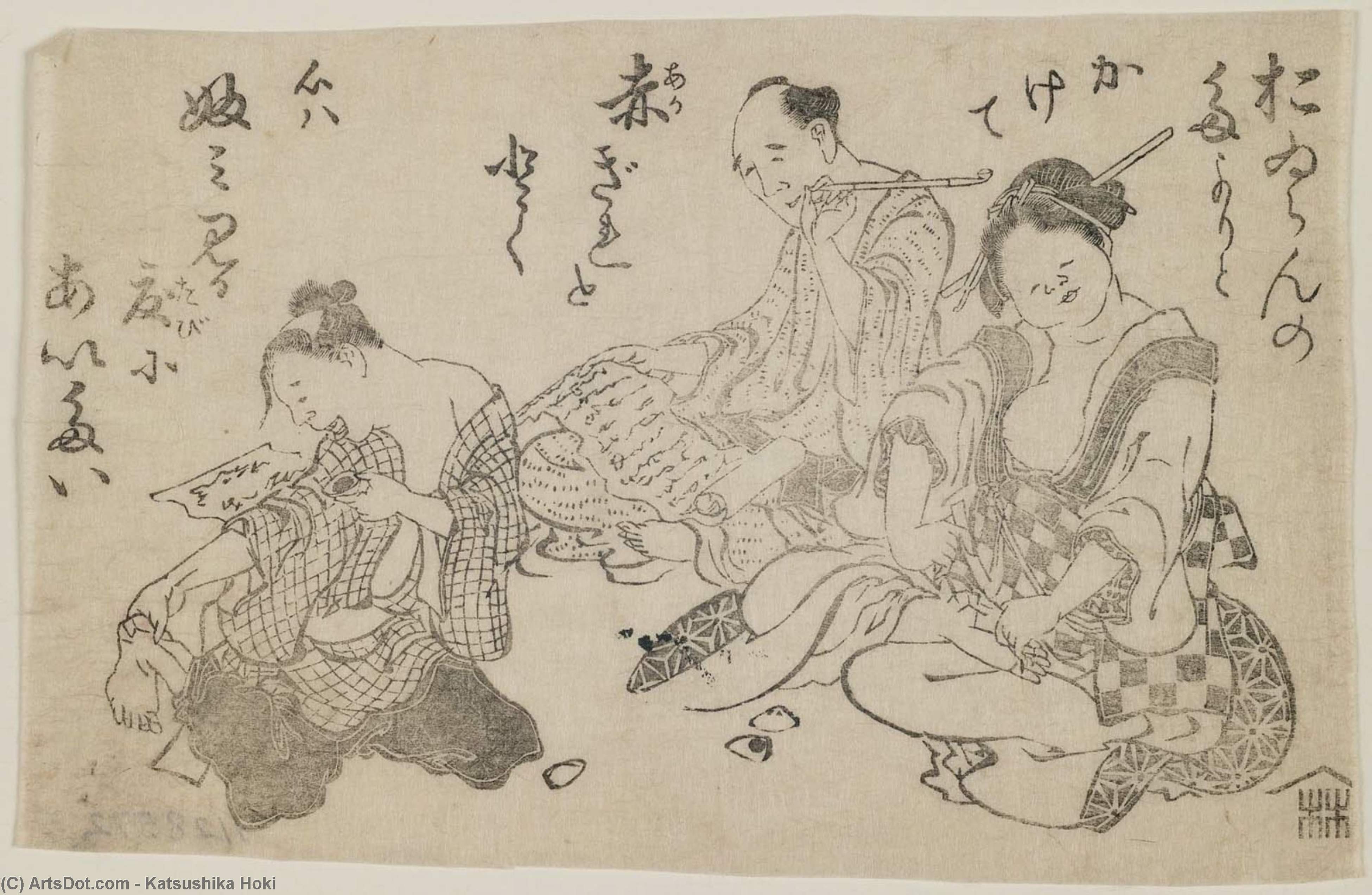 Treating Sore Feet — Katsushika Hokusai