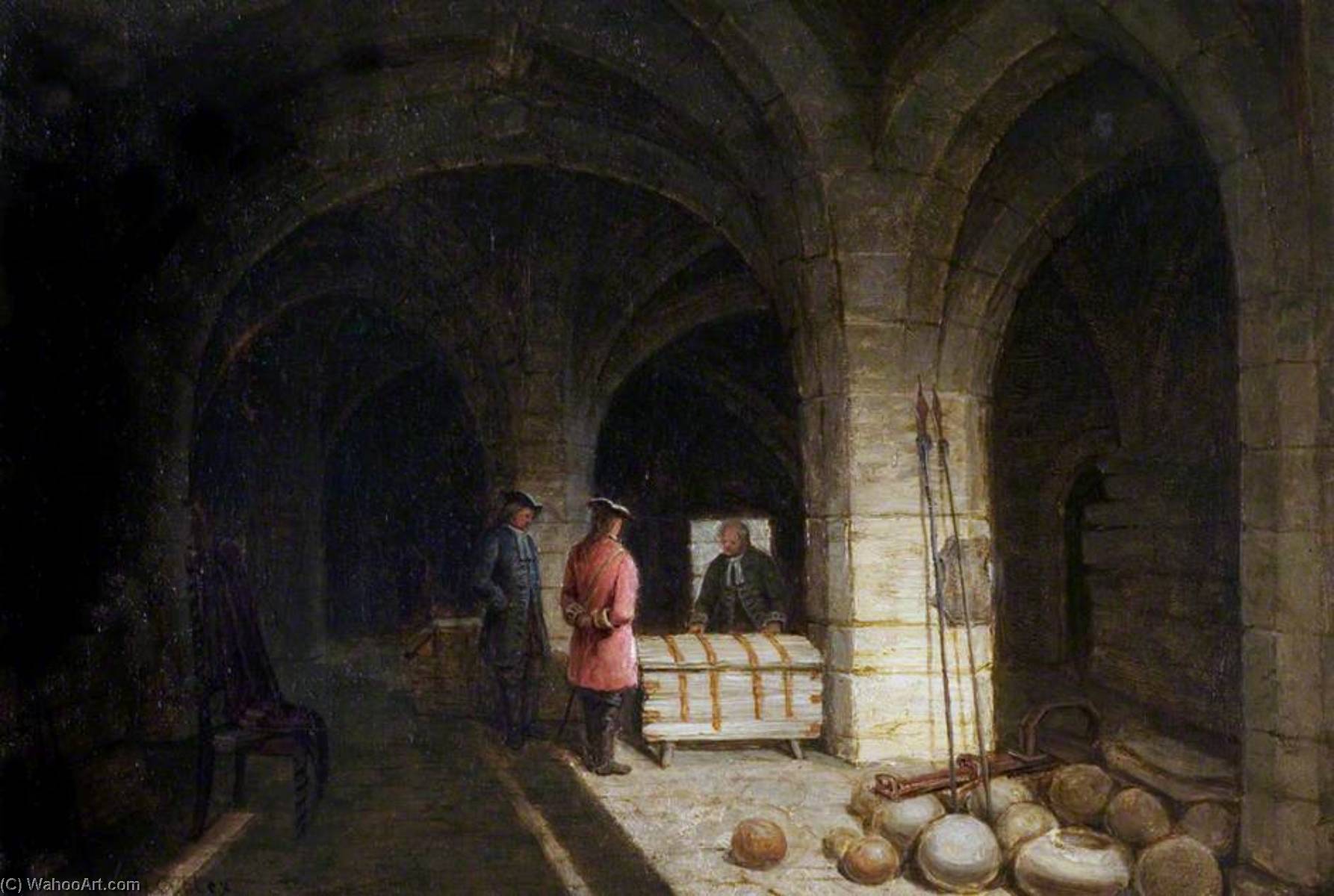 The Crypt, Knaresborough Castle, Yorkshire — William Harold Cubley