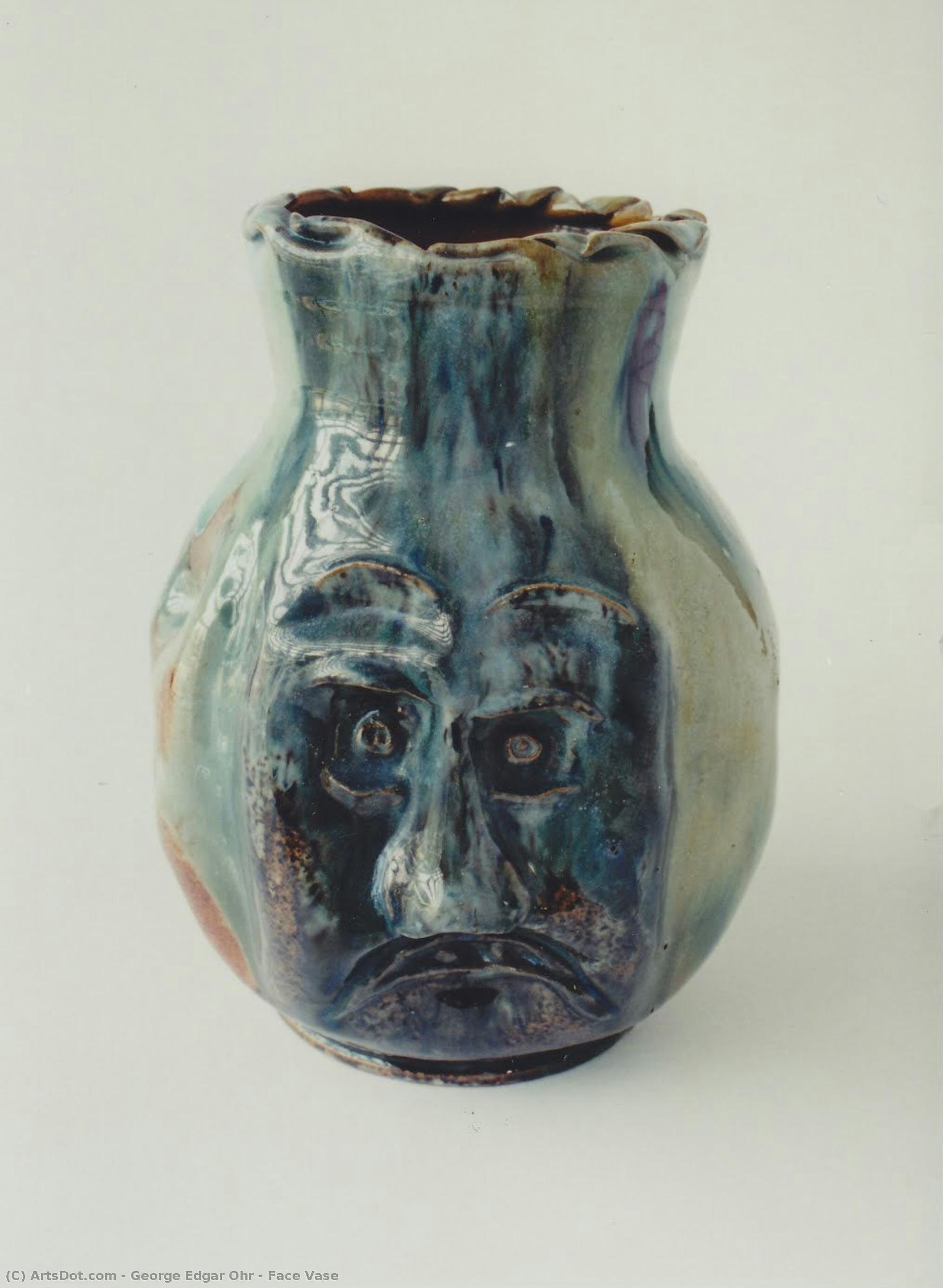 Face Vase — George Edgar Ohr