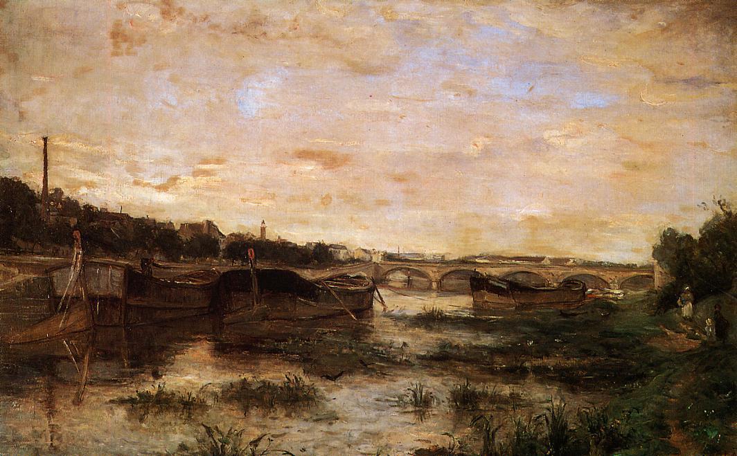 The Seine Below The Pont D'lena — Berthe Morisot