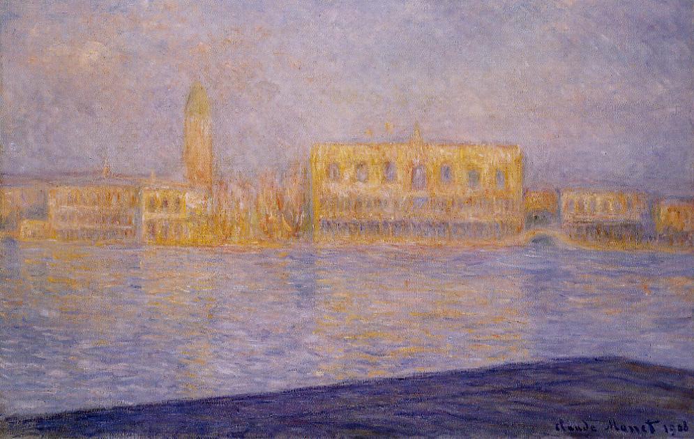 The Doges' Palace Seen From San Giorgio Maggiore — Claude Monet