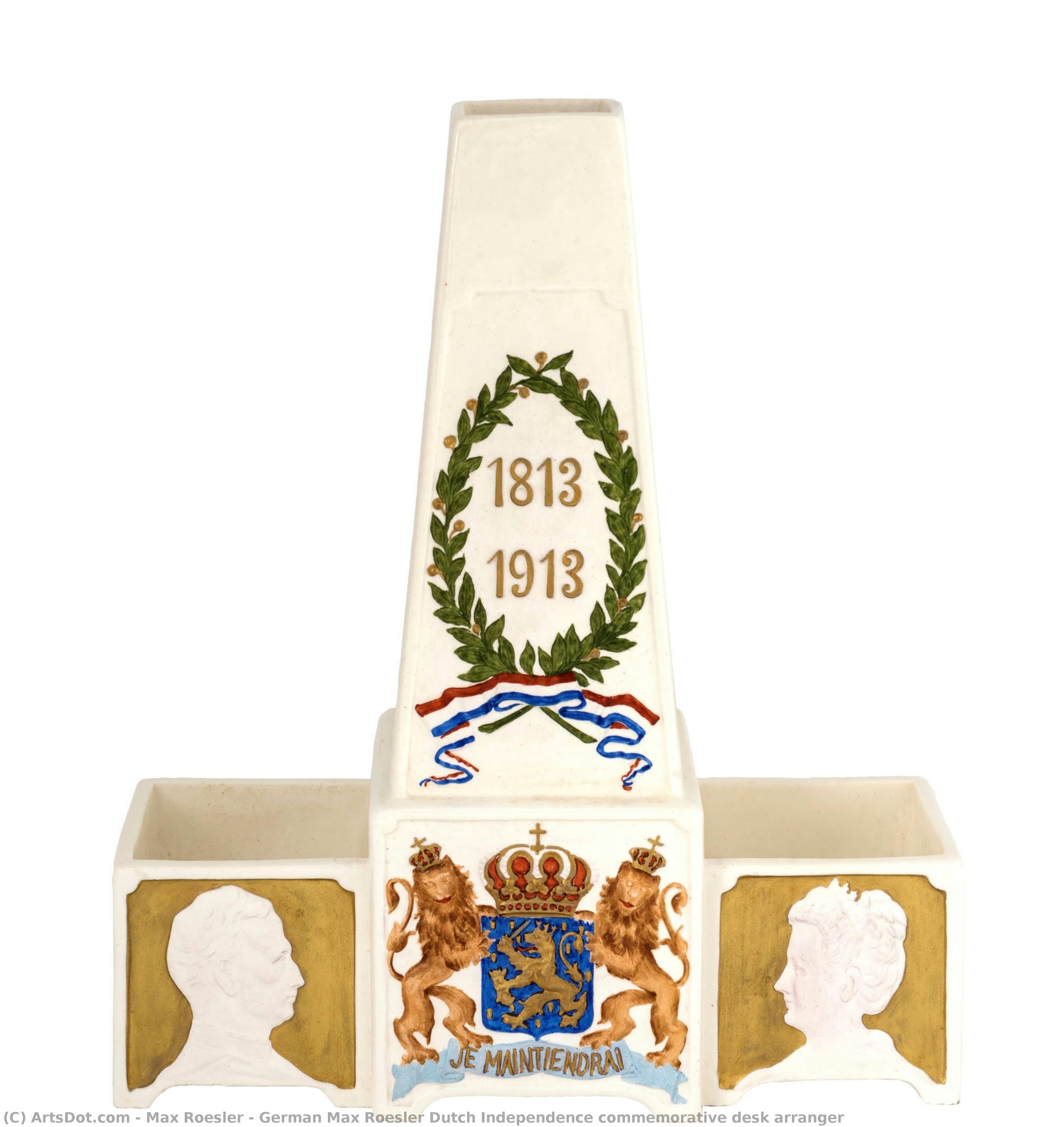 German Max Roesler Dutch Independence Commemorative Desk Arranger — Max Roesler