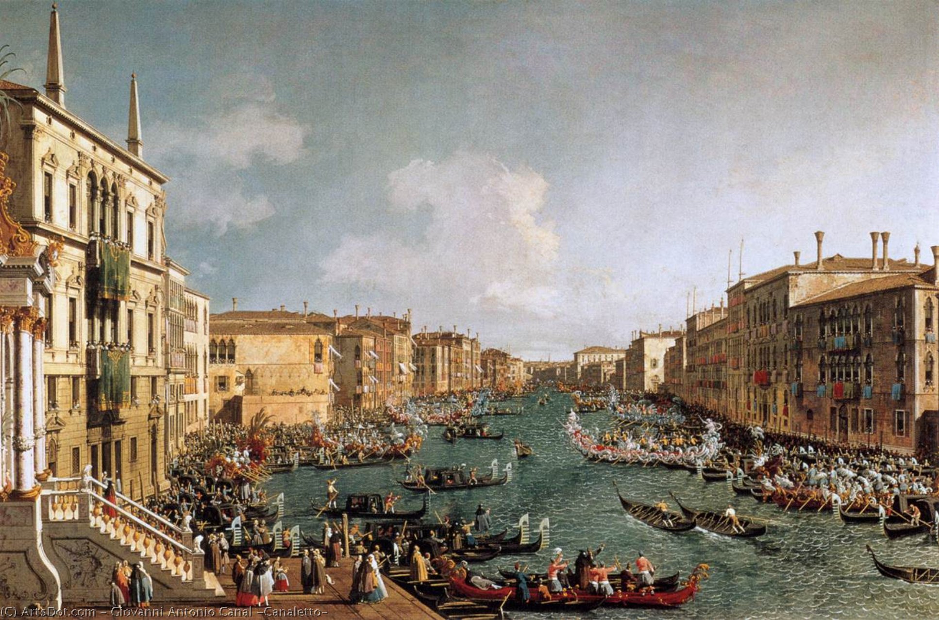 Regatta On The Canale Grande — Canaletto