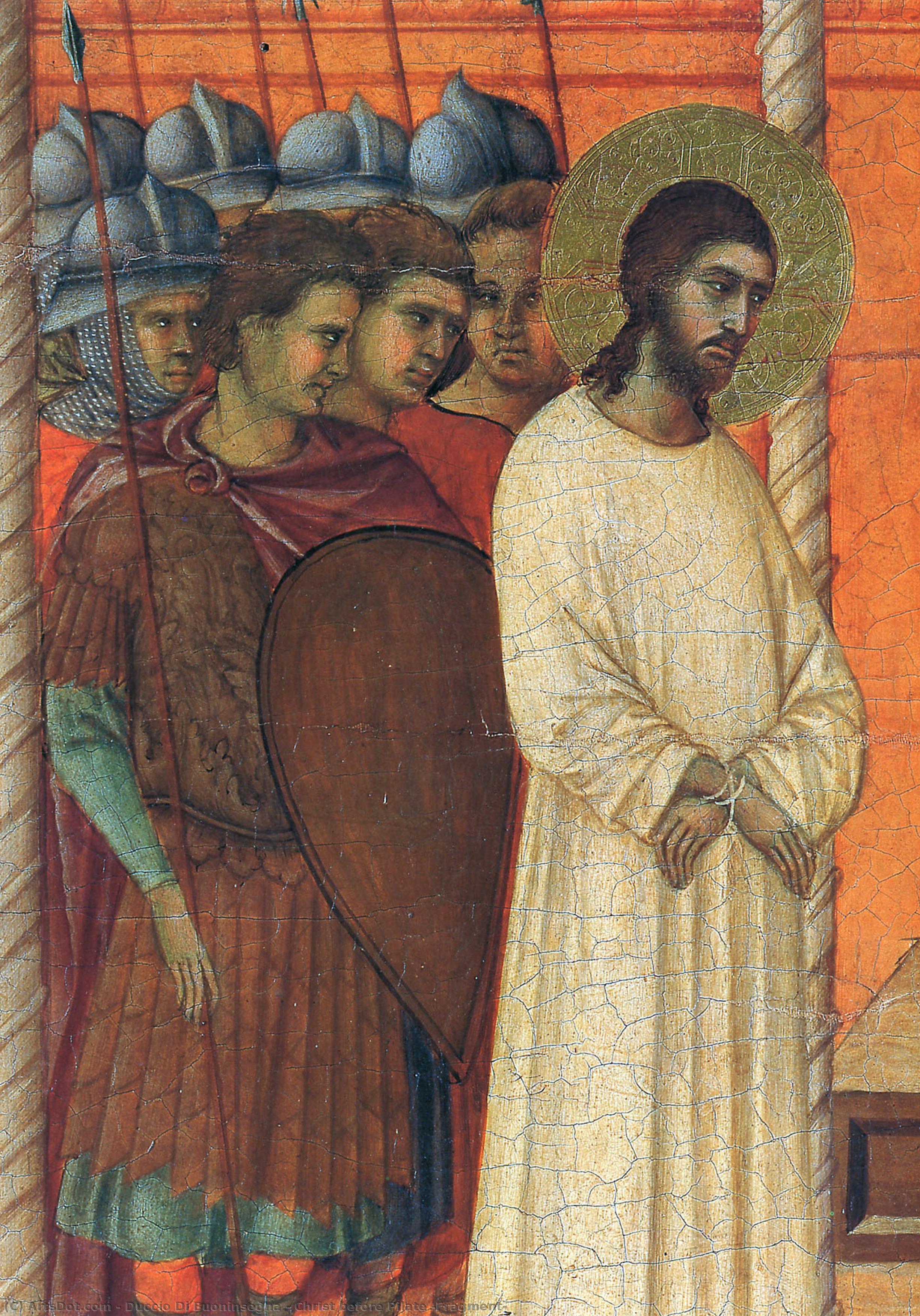 Christ Before Pilate (fragment) — Duccio Di Buoninsegna