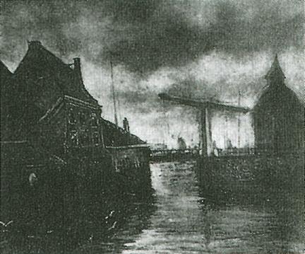 View Of A Town With Drawbridge — Vincent Willem Van Gogh