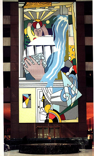 Mural With Blue Brushstroke — Roy Lichtenstein