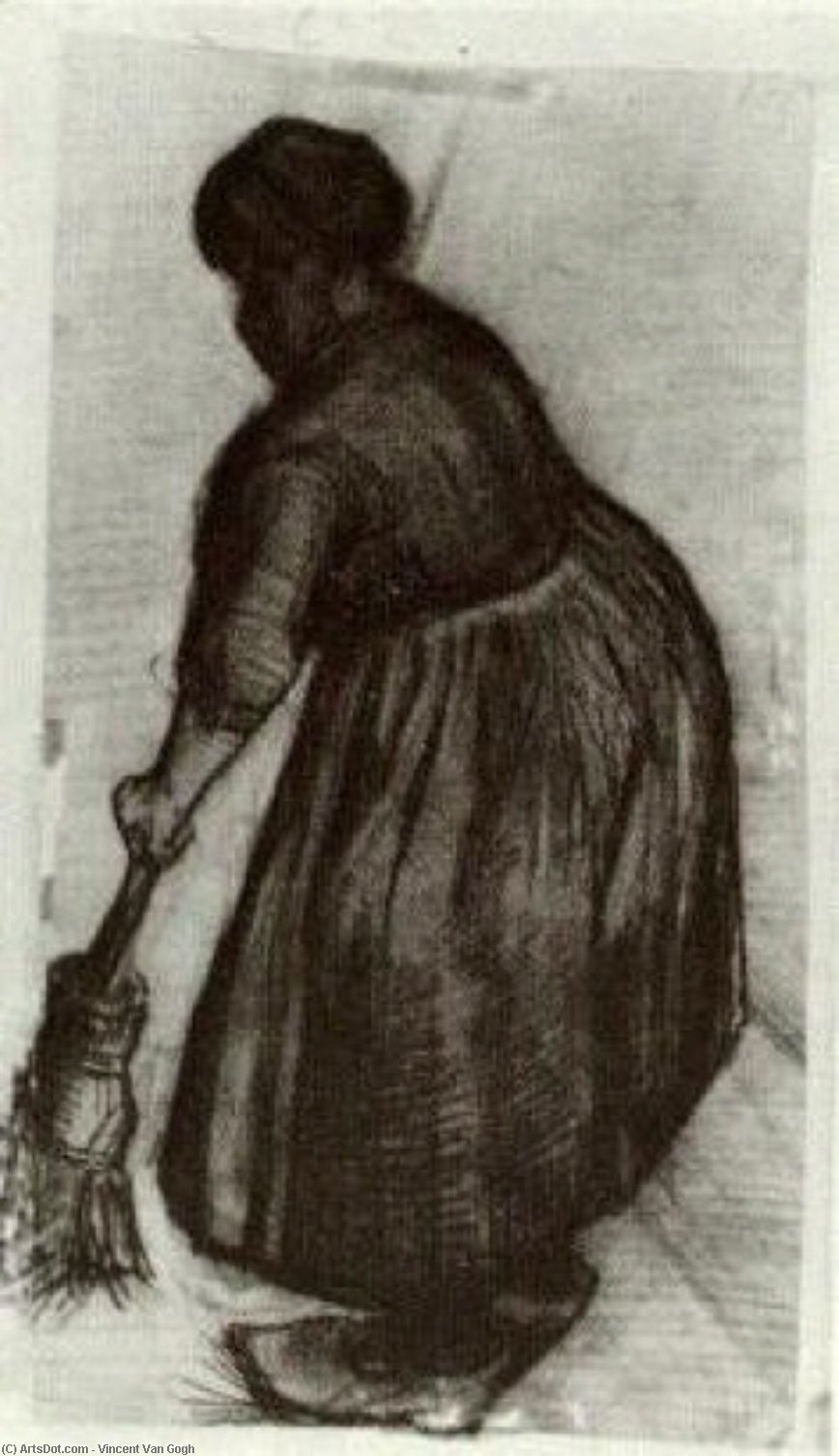 Peasant Woman With Broom — Vincent Willem Van Gogh