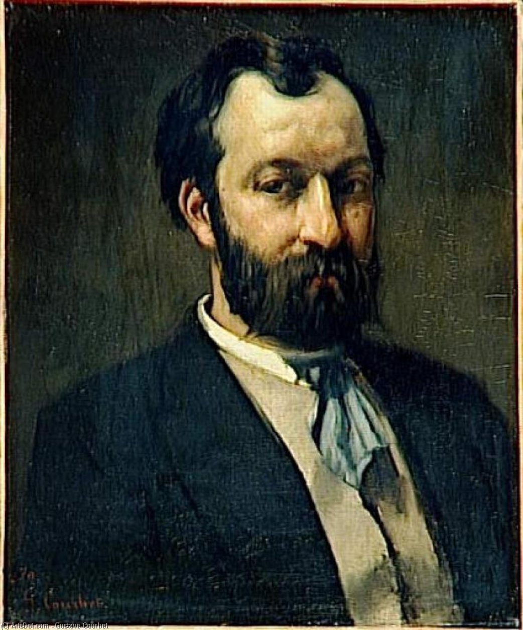 Portrait Of Jules Antoine Castagnary — Gustave Courbet