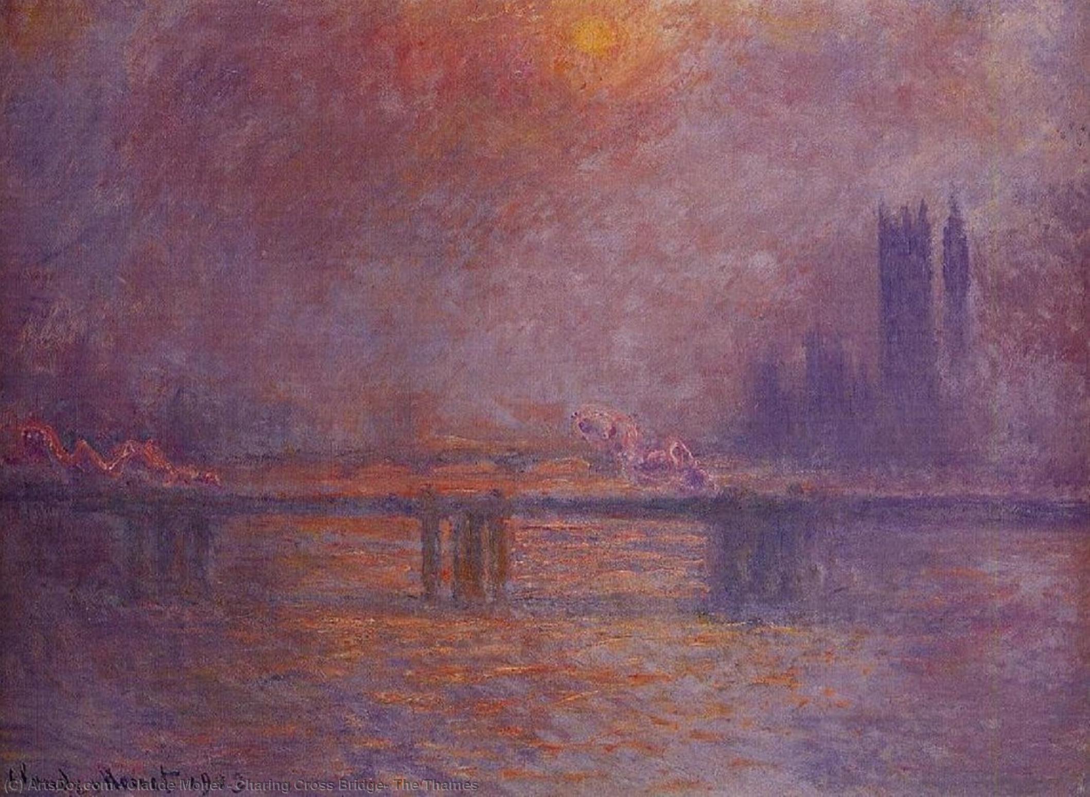 Puente De Charing Cross, El Támesis — Claude Monet