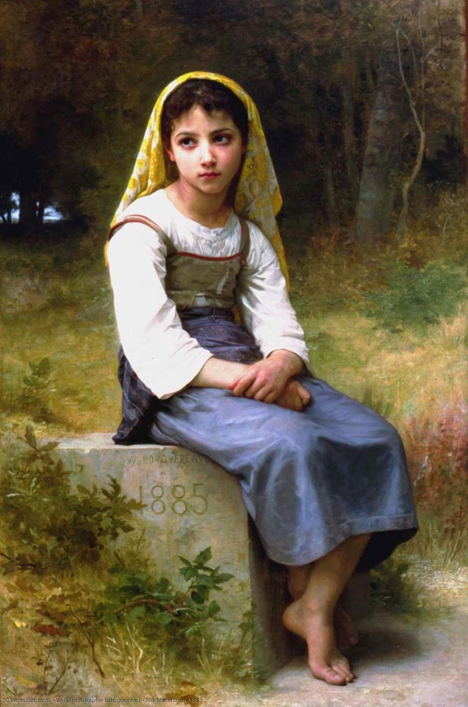 Nb Meditation 1885 — William-adolphe Bouguereau