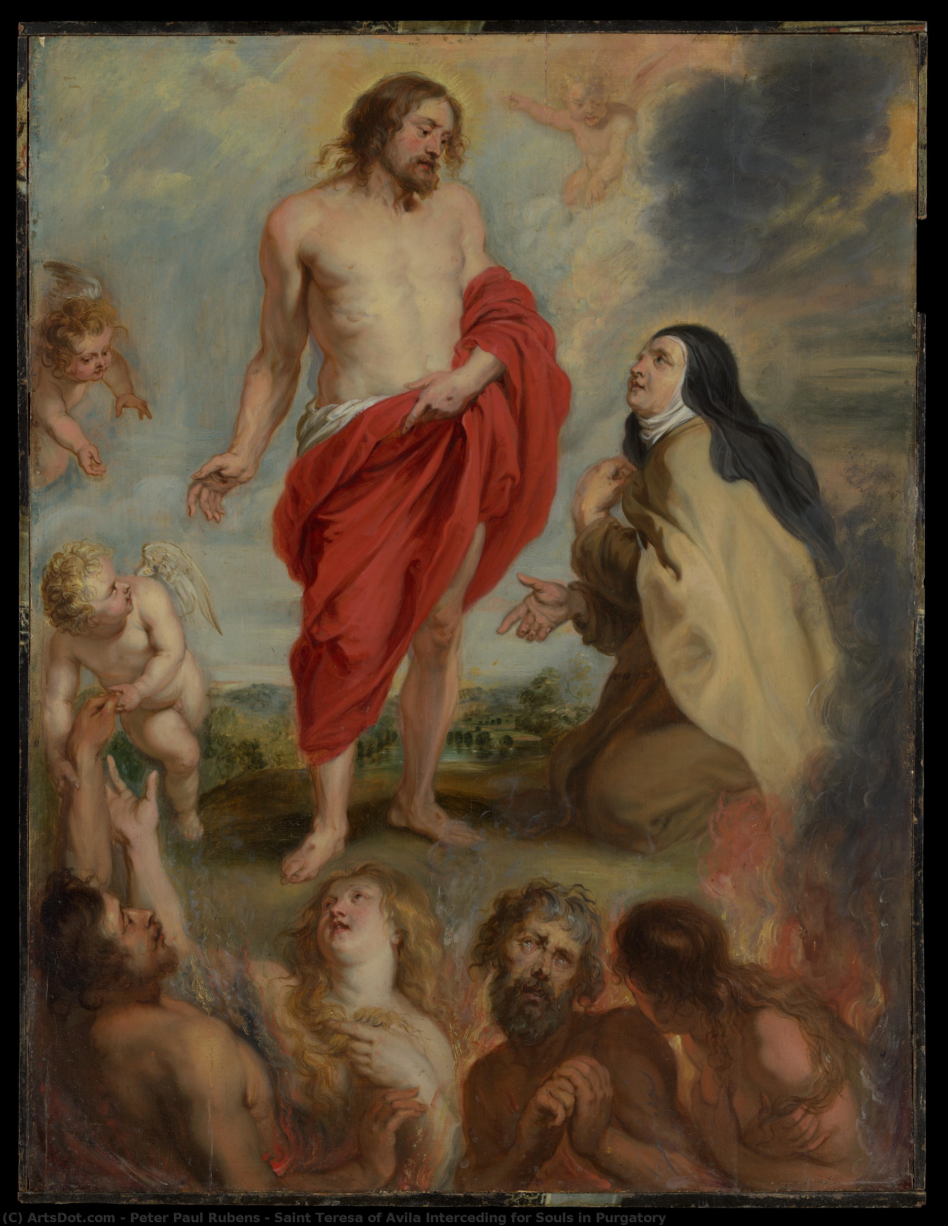 Saint Teresa Of Avila Interceding For Souls In Purgatory — Peter Paul Rubens