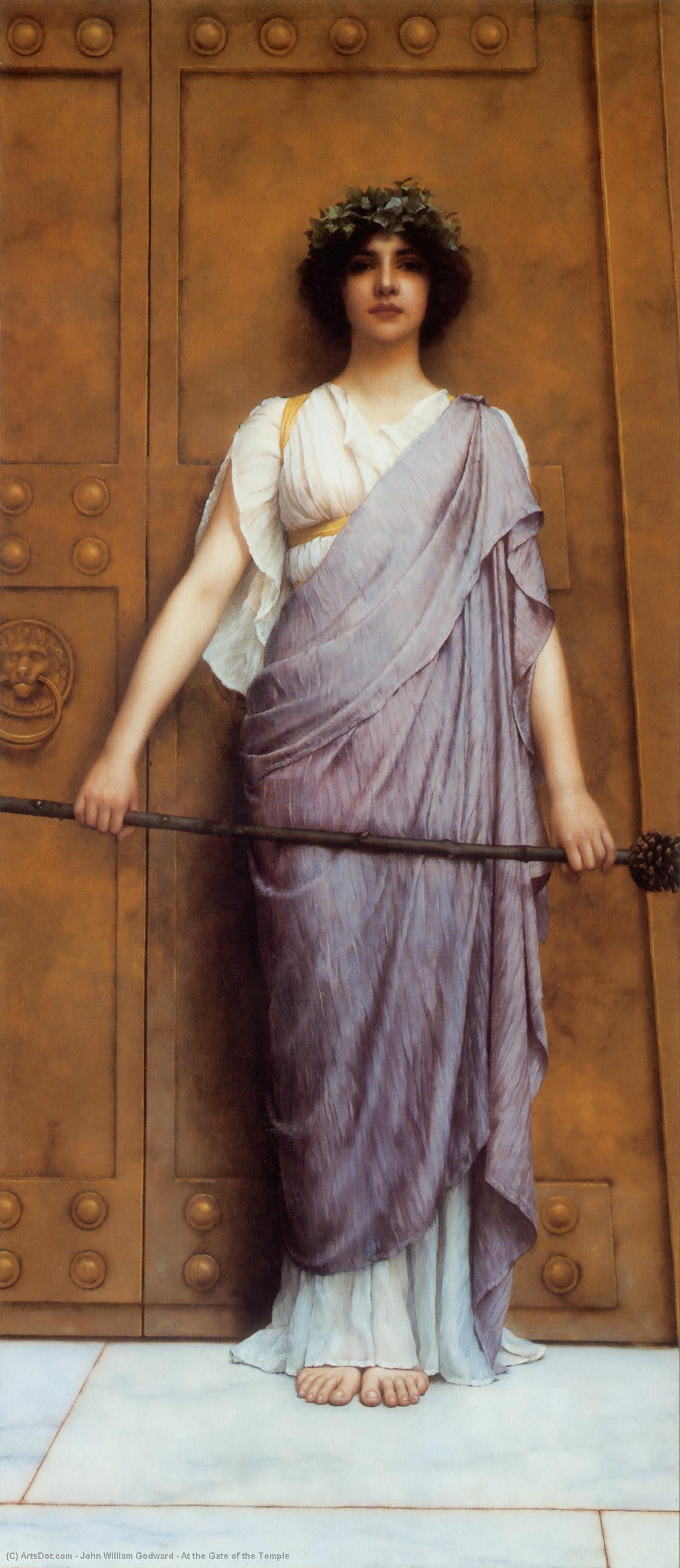 At The Gate Of The Temple — R.b.a John William Godward