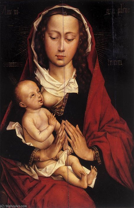 Portraitdiptych Von Laurent Froimont (linke Flügel) — Goswijn Van Der Weyden