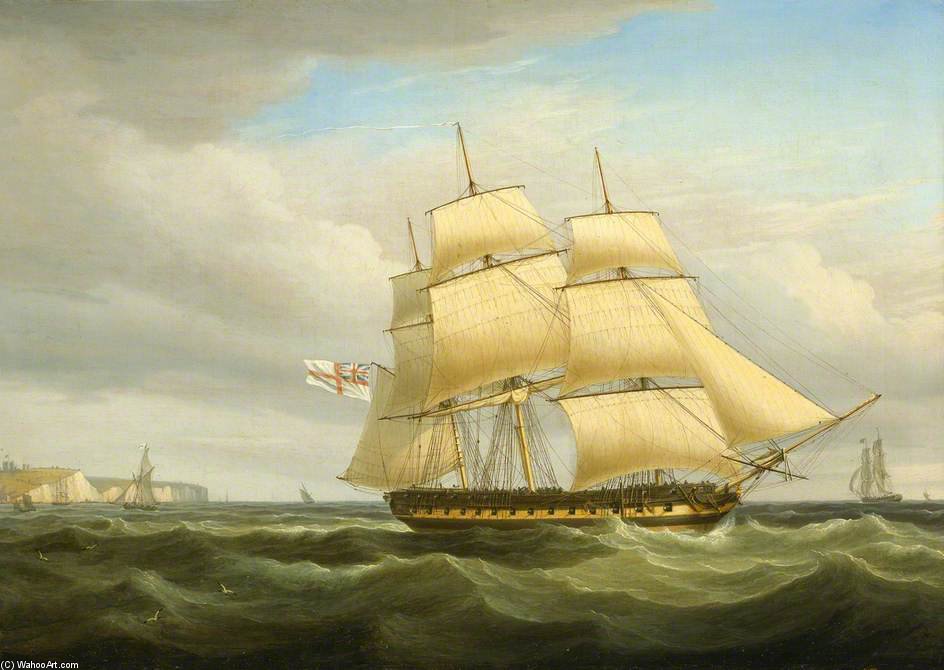 Hms 'undaunted' Off Dover — Thomas Whitcombe