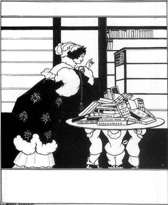 Woman In A Bookshop — Aubrey Vincent Beardsley