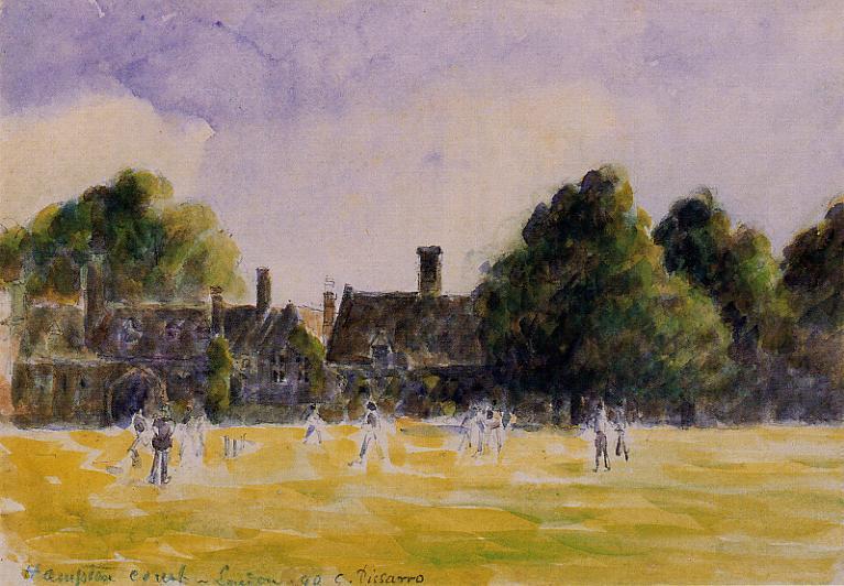 Hampton Court Green — Camille Pissarro
