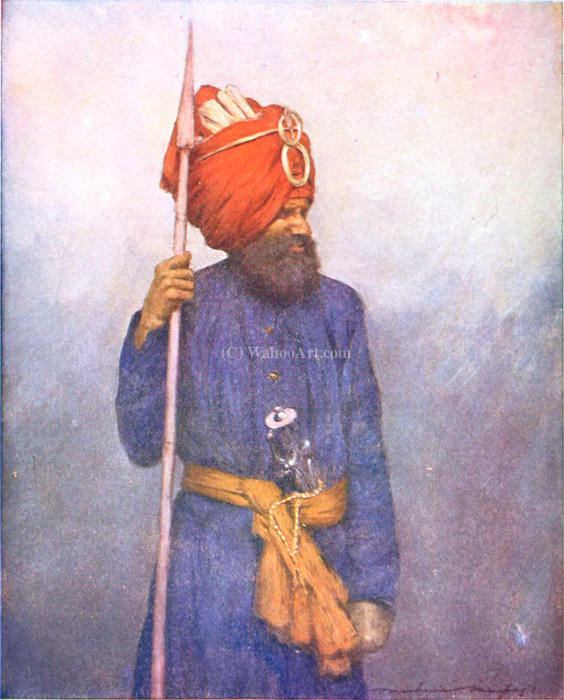 A Spear Bearer From Jind — Mortimer Luddington Menpes