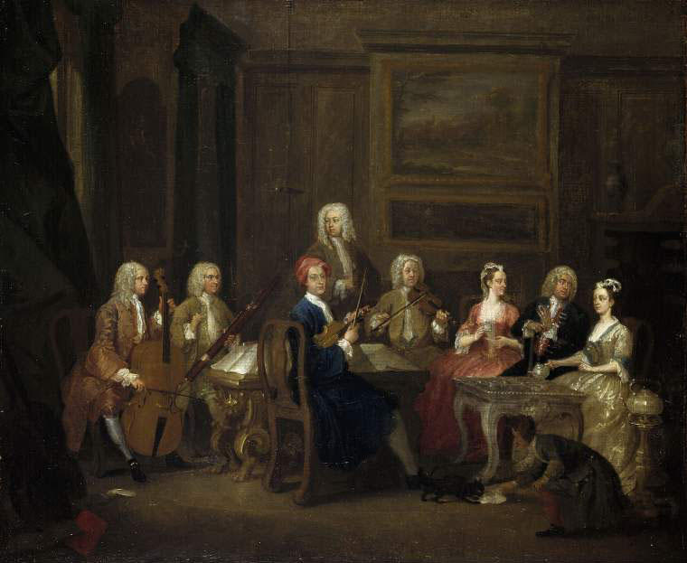 A Musical Party, The Mathias Family — William Hogarth