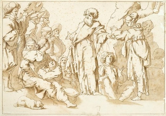 St. John Preaching In The Wilderness — Giovanni Battista Spinelli
