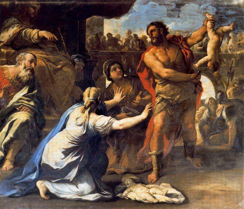 The Judgement Of Solomon — Luca Giordano