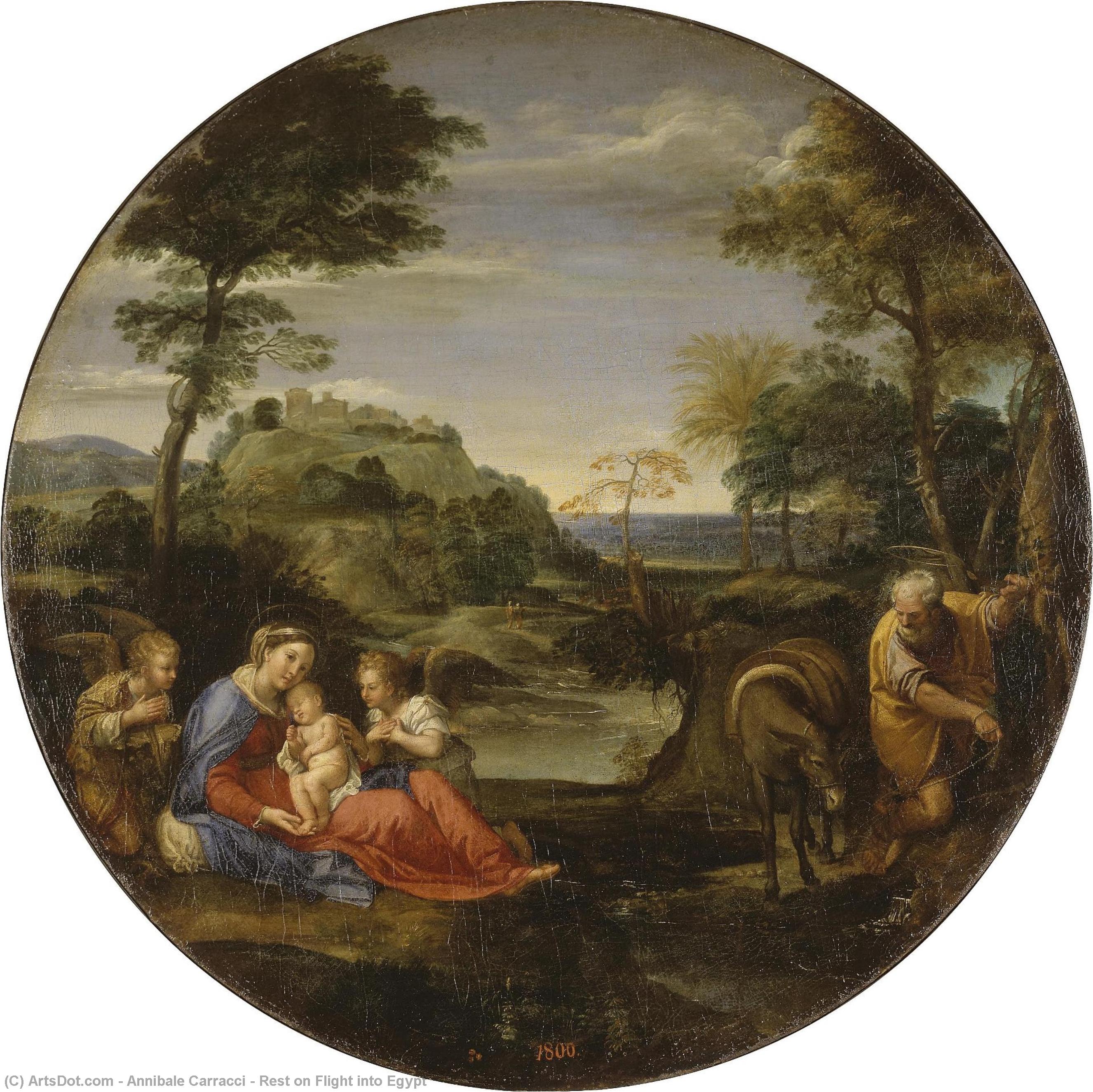 Rest On Flight Into Egypt — Annibale Carracci