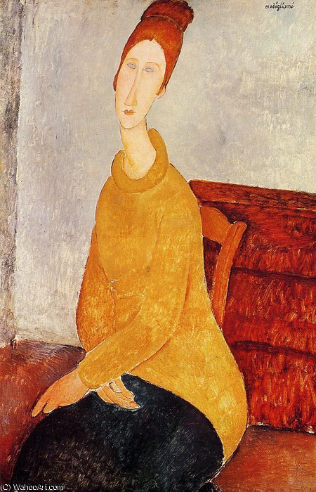 Jeanne Hebuterne In Yellow Sweater — Amedeo Clemente Modigliani