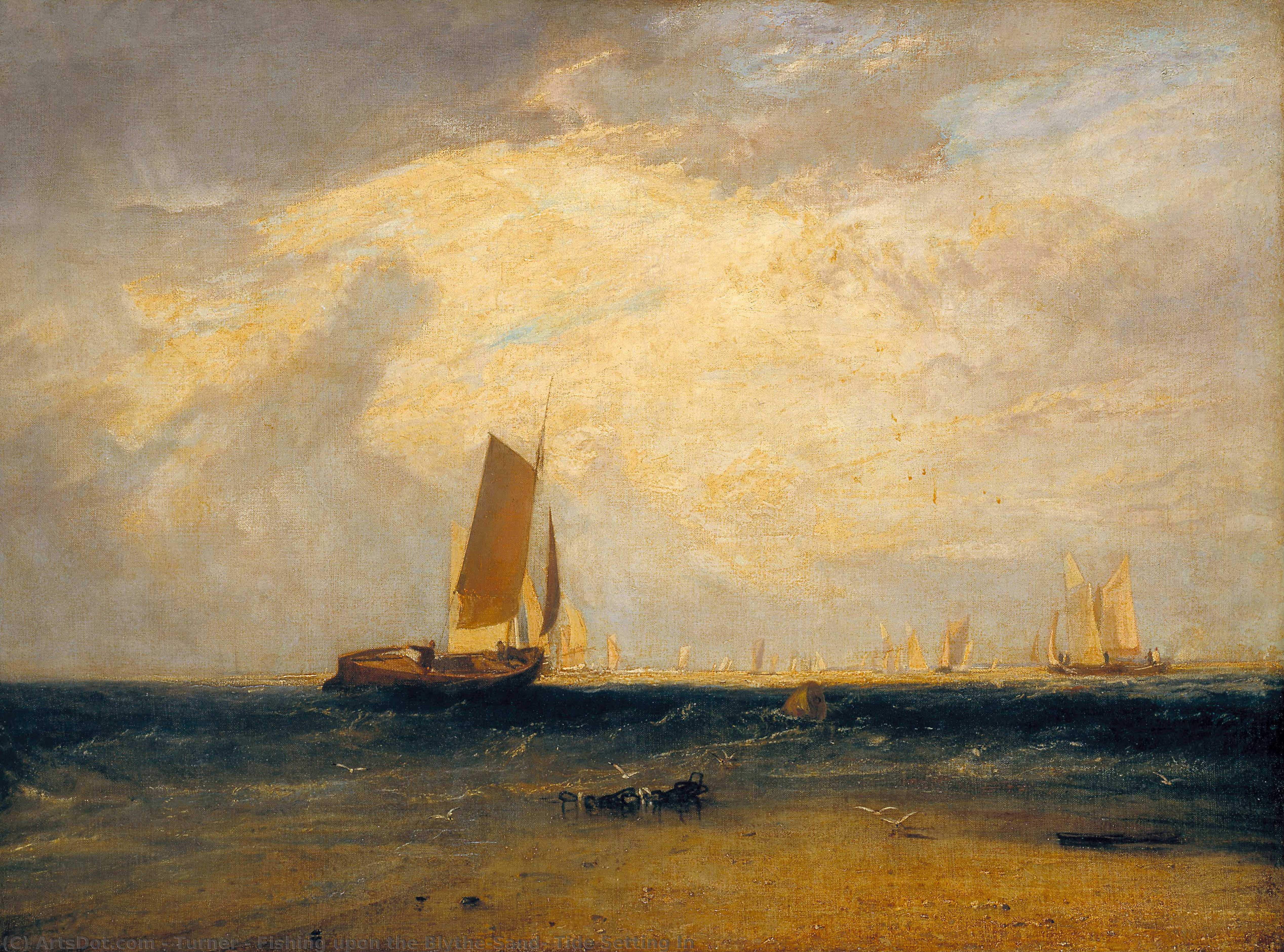 Fishing Upon The Blythe-sand, Tide Setting In — J.m.w. Turner