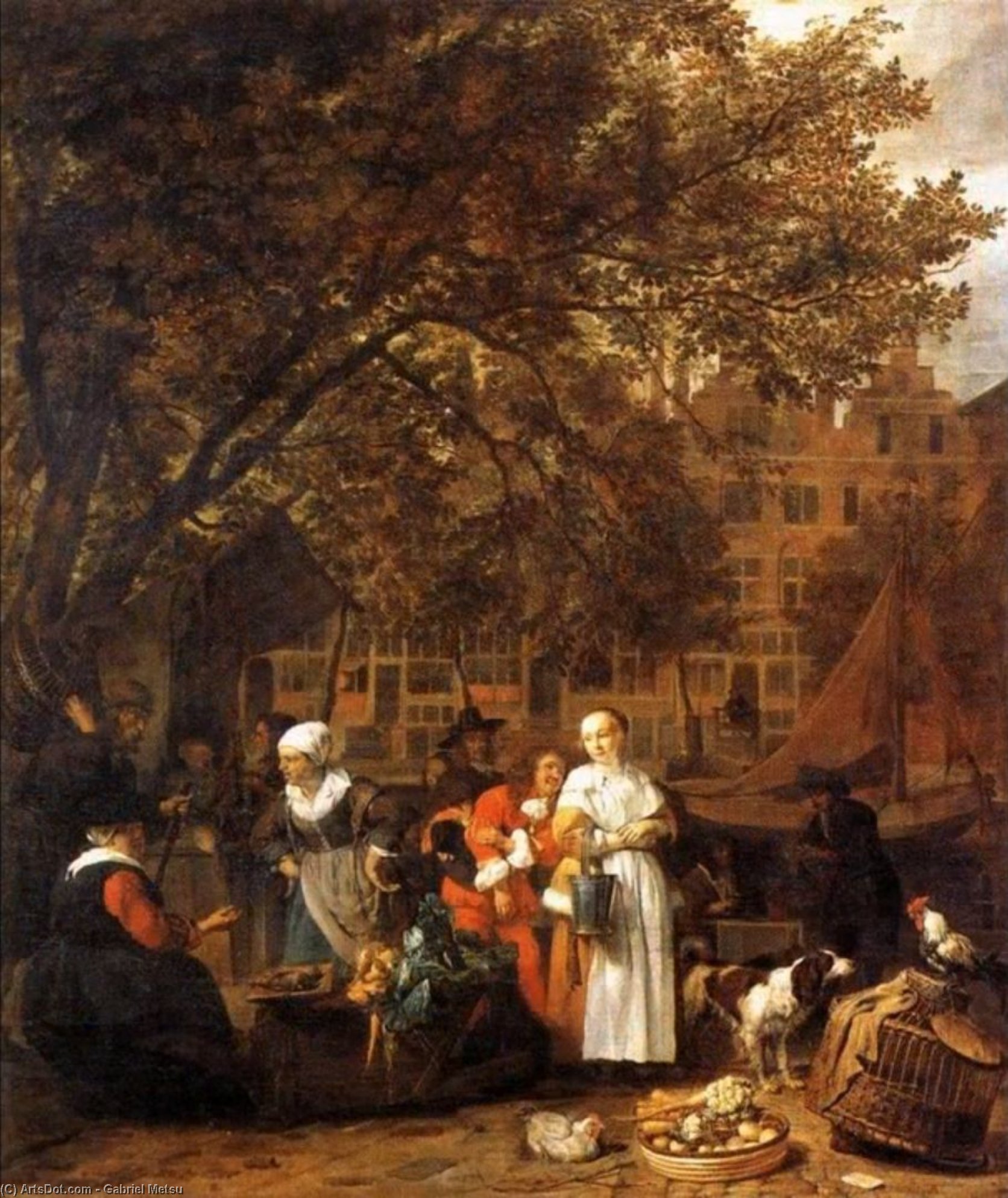 Vegetable Market In Amsterdam — Gabriel Metsu