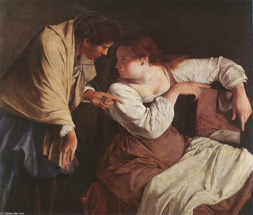 Two Women With A Mirror — Orazio Gentileschi