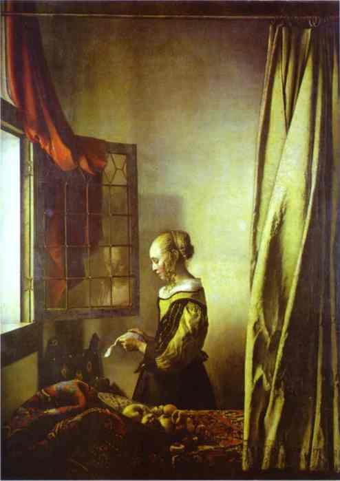 Girl Reading A Letter At An Open Window — Johannes Vermeer