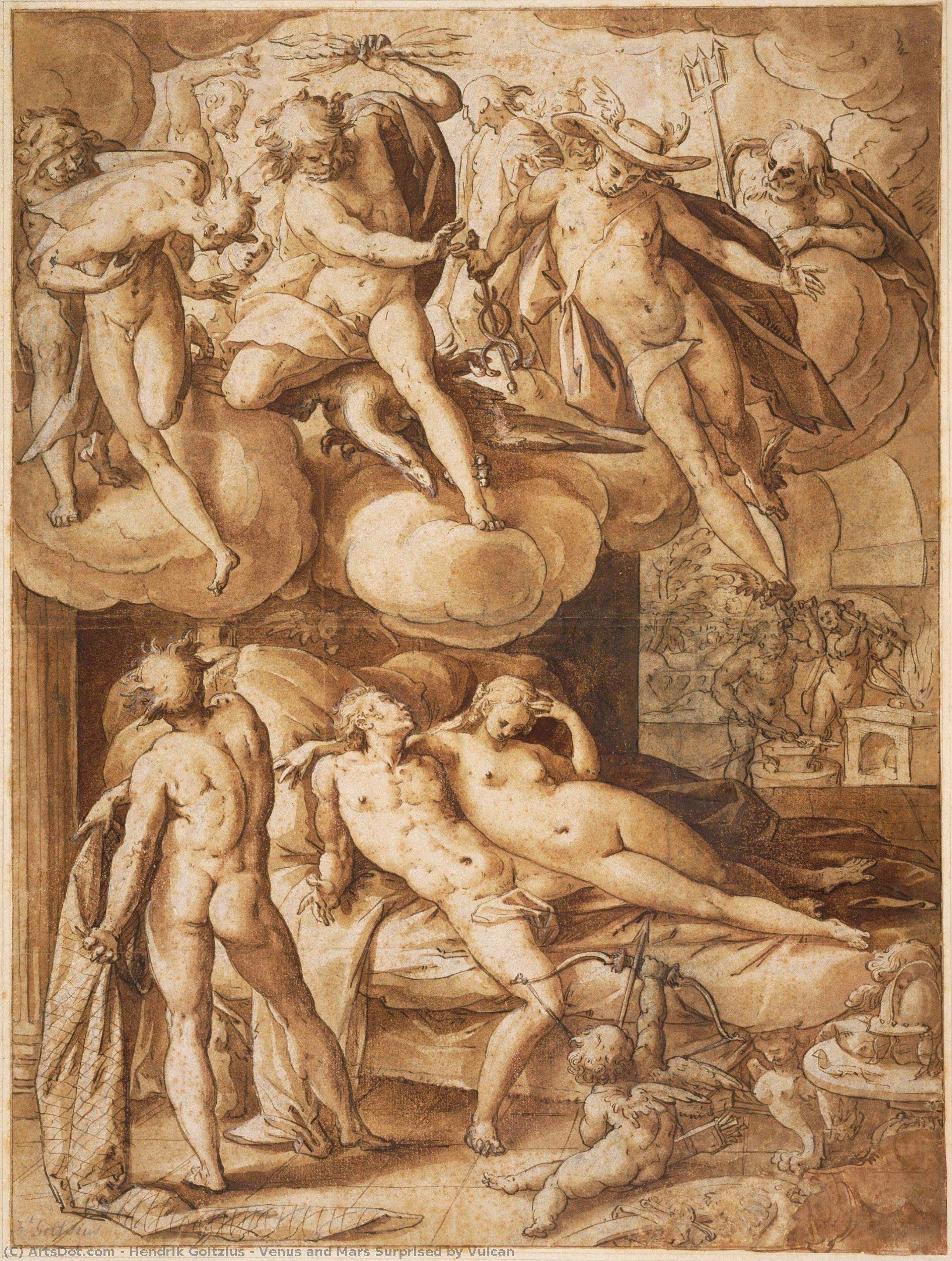 Venus And Mars Surprised By Vulcan — Hendrik Goltzius