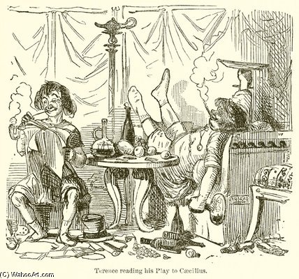 Terence Reading His Play To Caecilius — John Leech