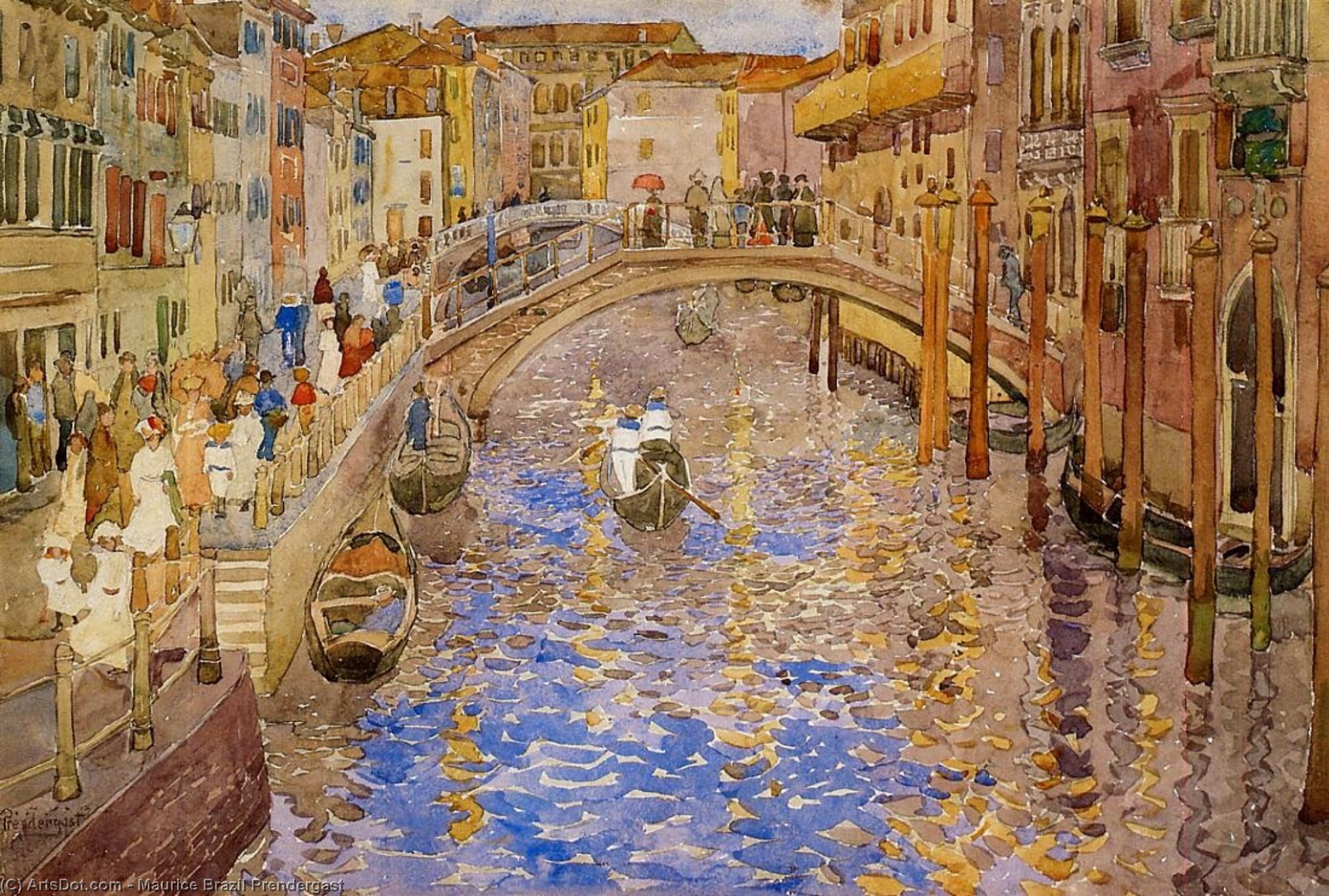 Venetian Canal Scene — Maurice Brazil Prendergast