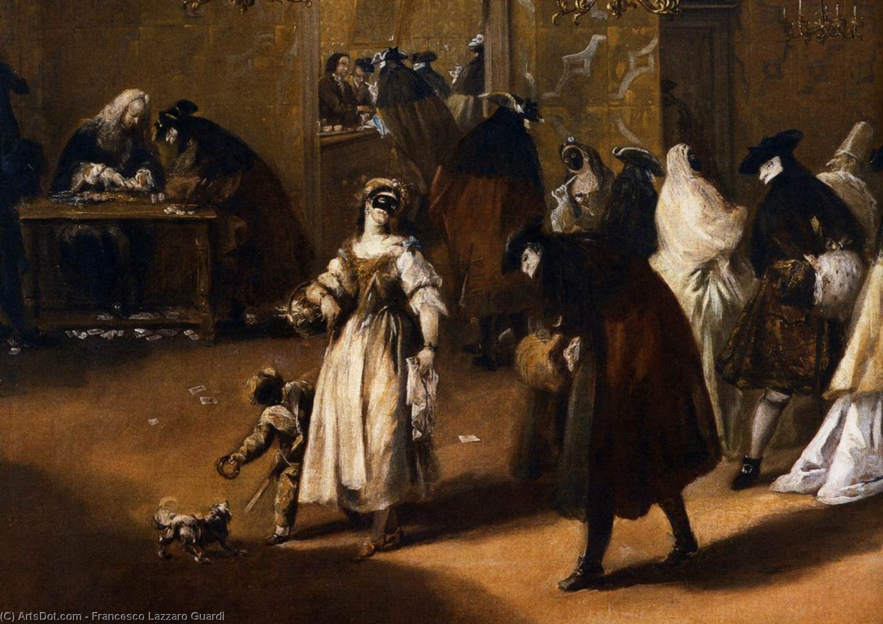 Il Ridotto (detail) — Francesco Lazzaro Guardi