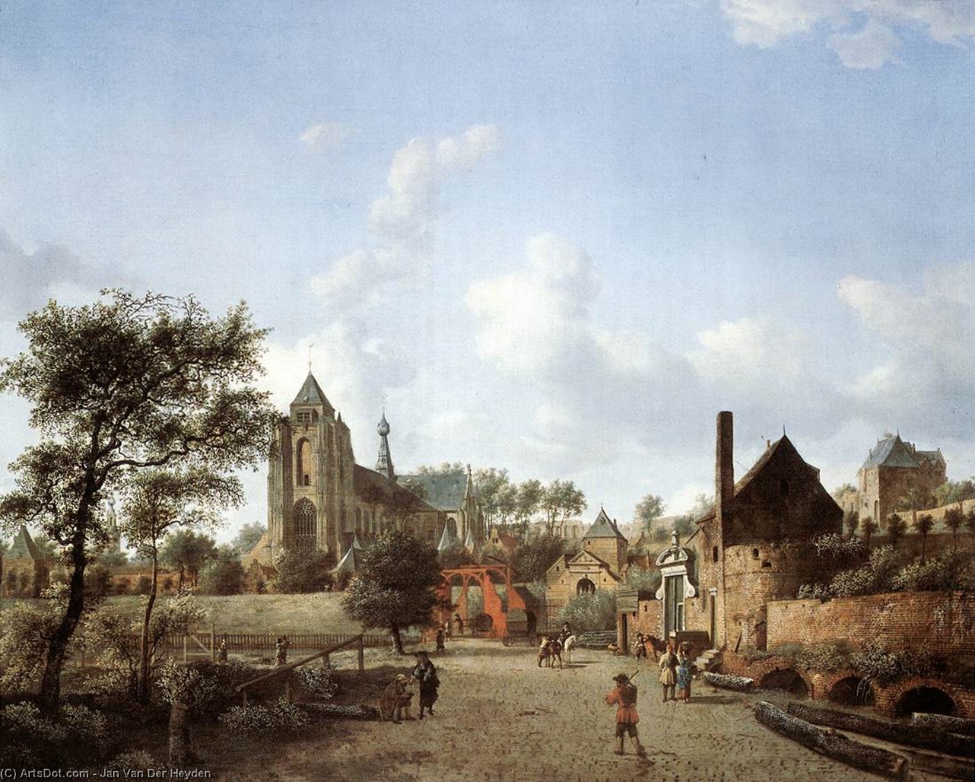 Approach To The Town Of Veere — Jan Van Der Heyden