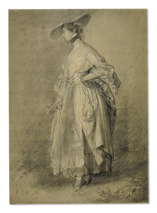 A Woman With A Rose — Thomas Gainsborough