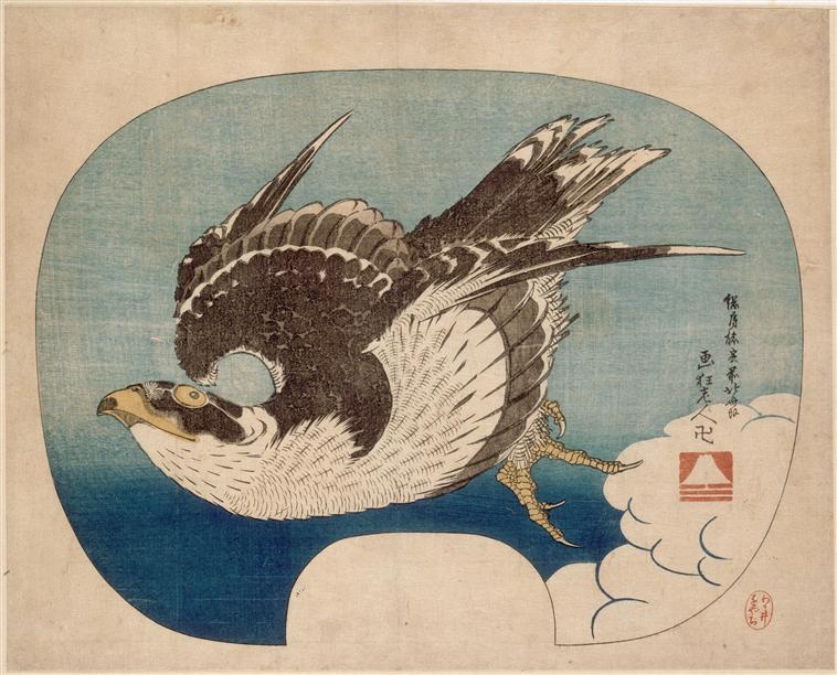 Falcon In Flight — Katsushika Hokusai