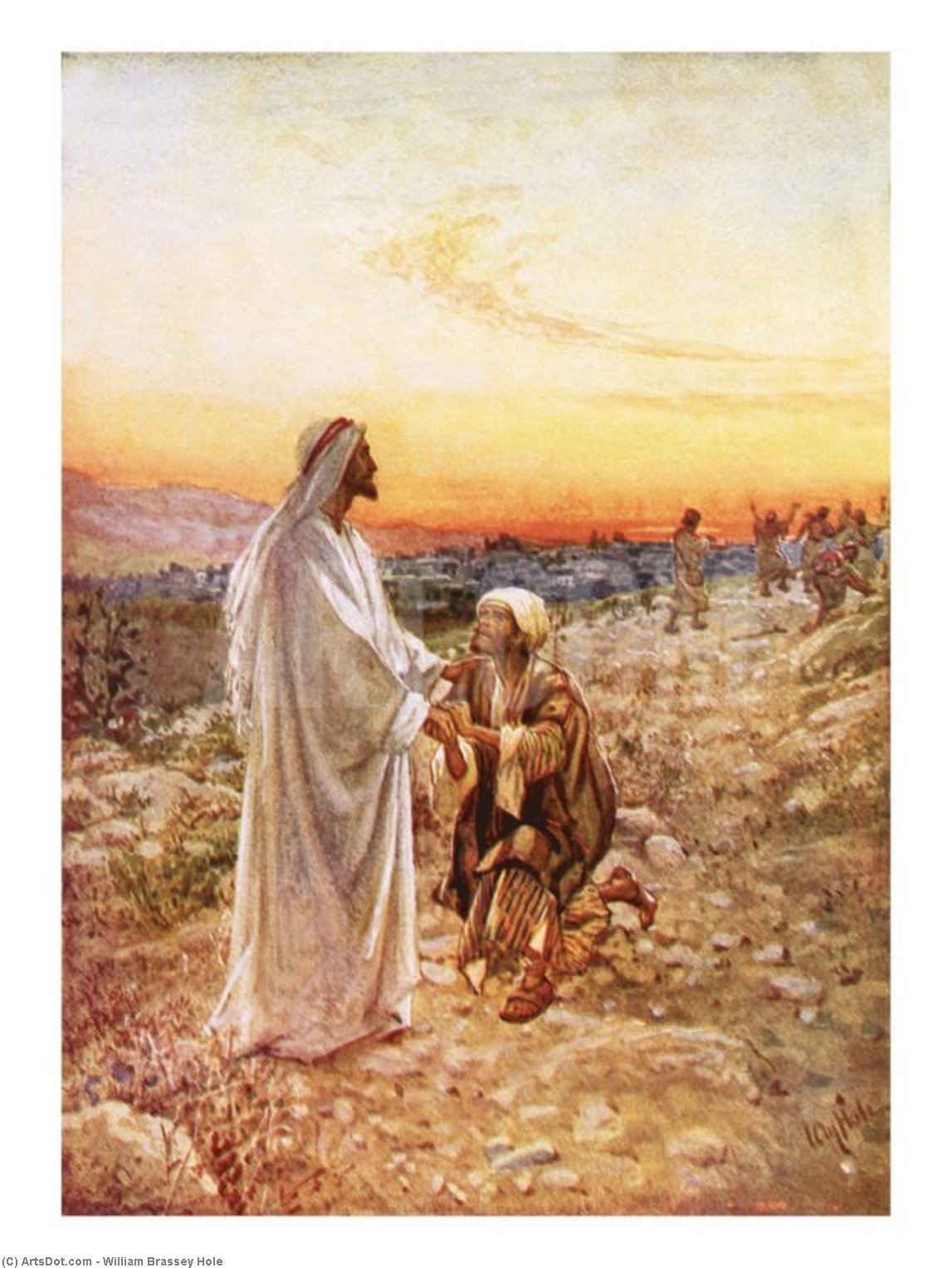 Jesus Withe The One Leper Who Returned To Give Thanks — William Brassey Hole