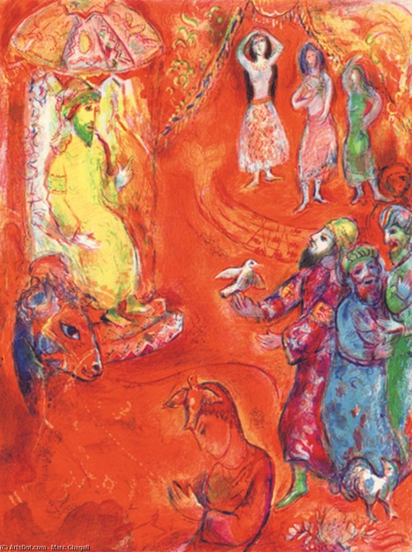 Jetzt Liebte Der König Wissenschaft Und Geometrie — Marc Chagall