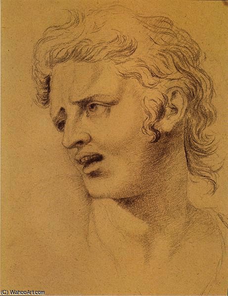 Girl's Head With Open Mouth — Albin Egger Lienz