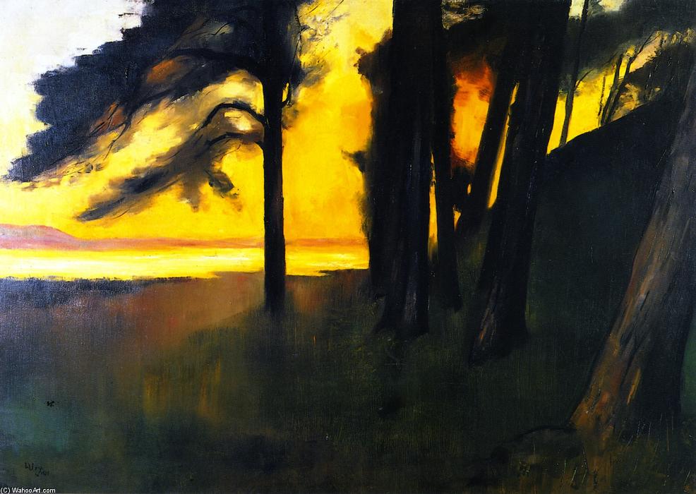Sunset Over The Grunewaldsee — Lesser Ury