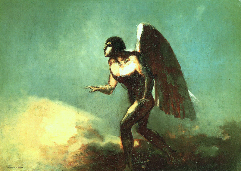The Winged Man (the Fallen Angel) — Odilon Redon