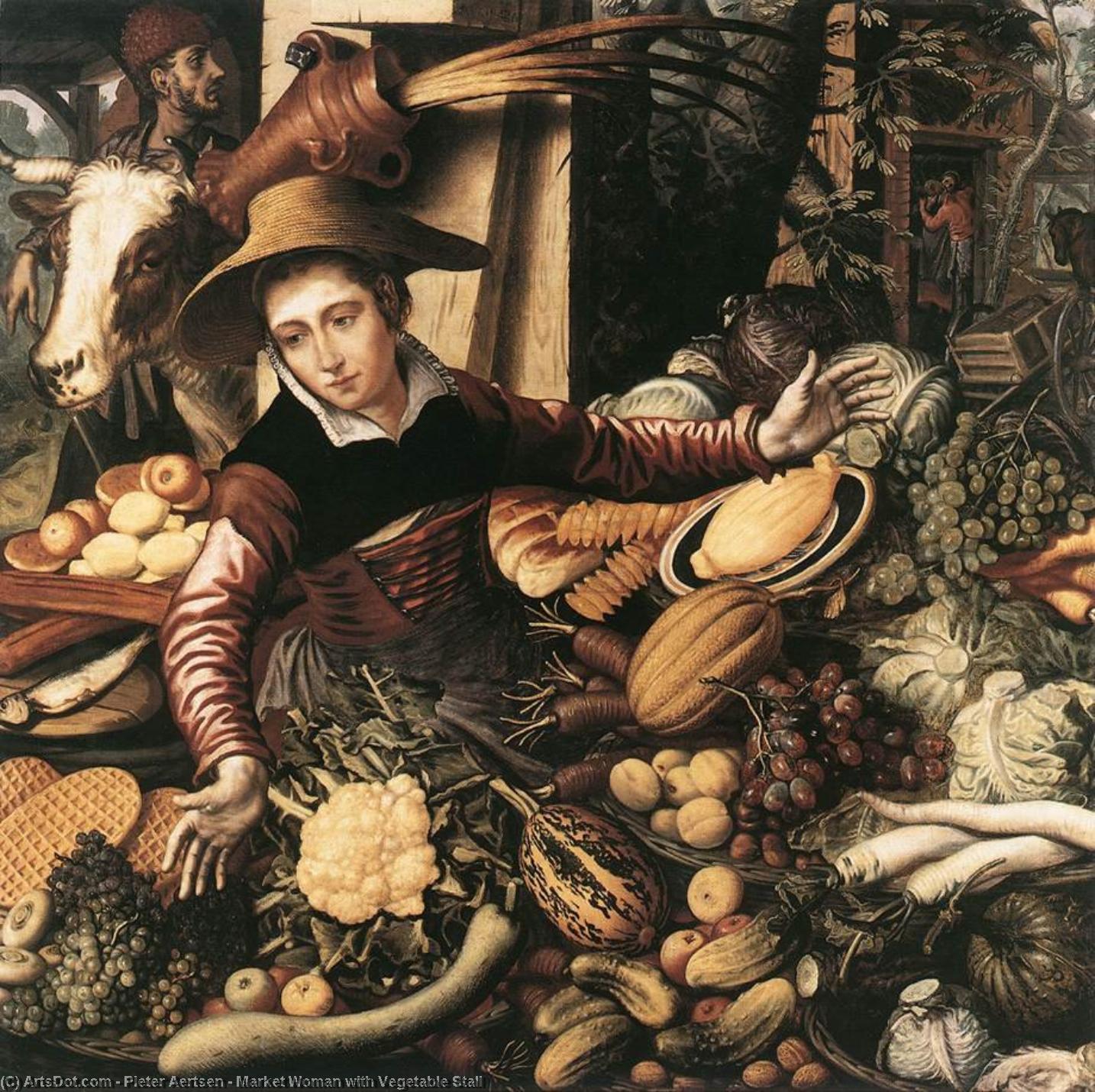 Market Woman With Vegetable Stall — Pieter Aertsen