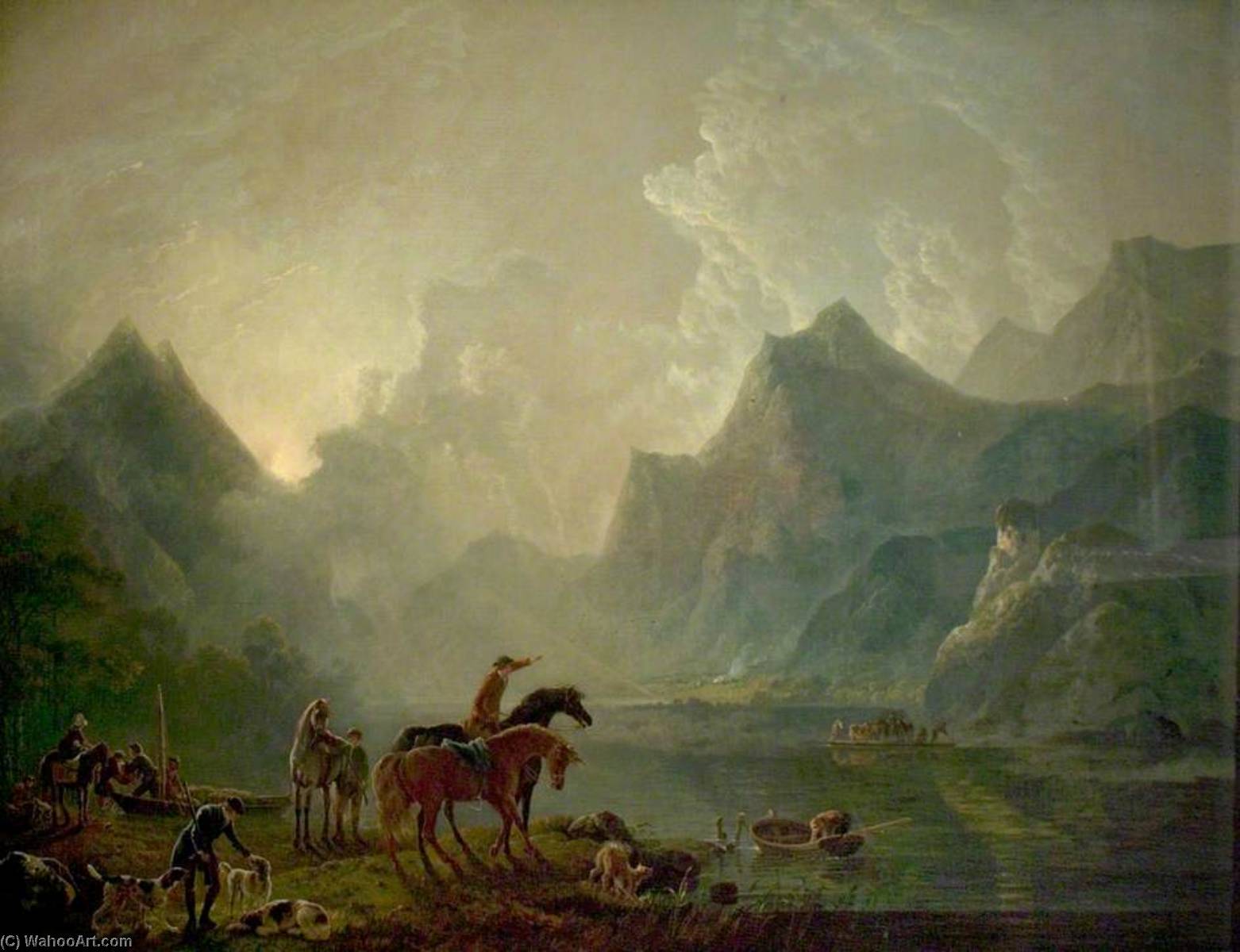 Llanberis Lake And Dolbadarn Castle — George Barret The Elder