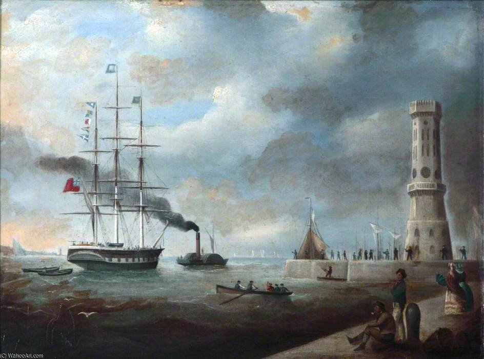 View On The Mersey With Victoria Tower — Samuel Walters